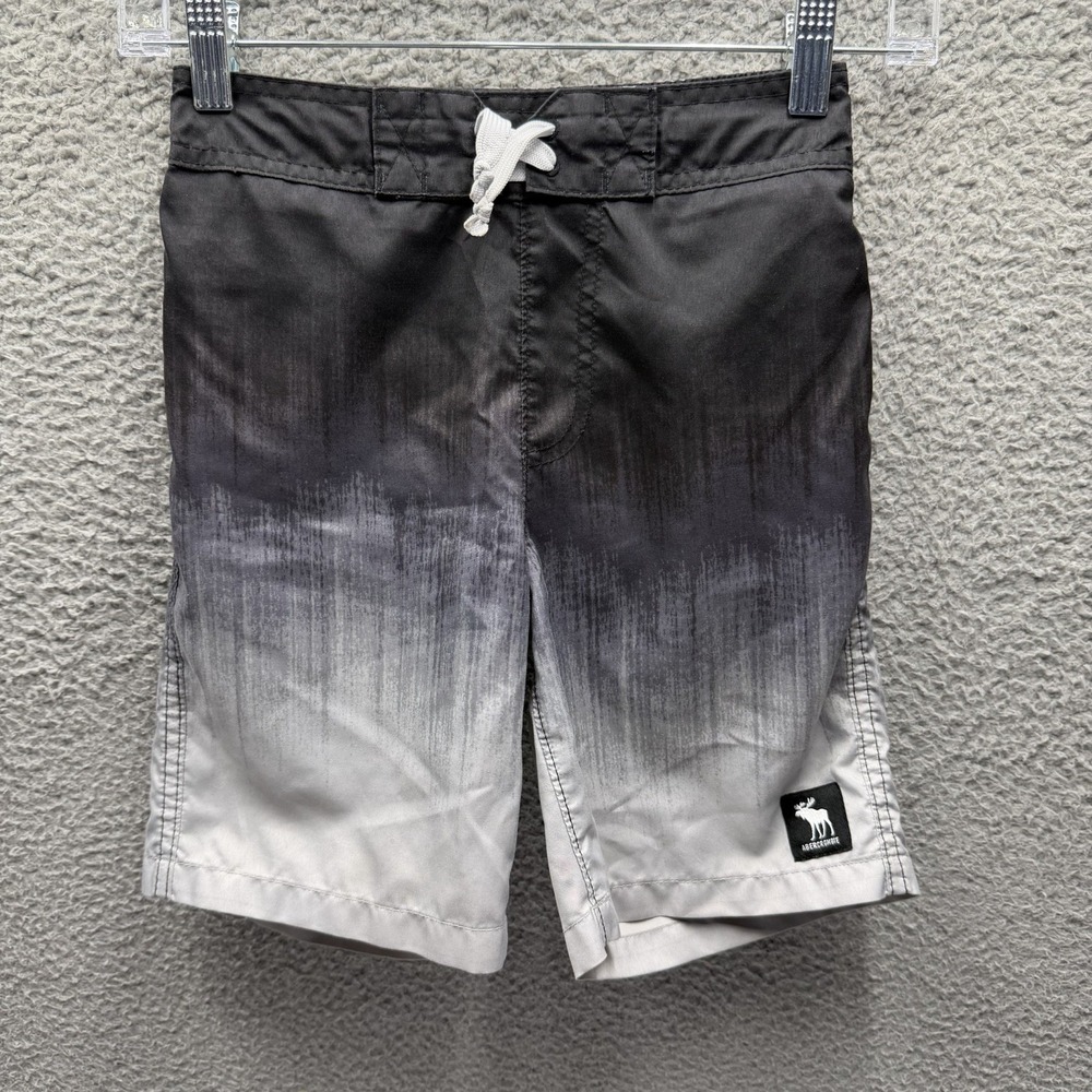 Abercrombie Kids Swim Shorts Boy Size 7/8 Black Ombre Swim Trunks Boys Size 7/8